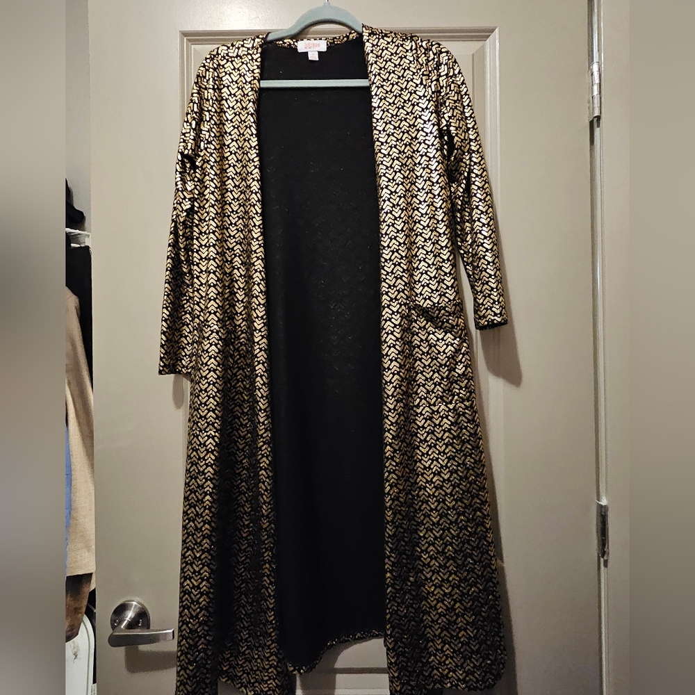 Lula Roe gold cardigan